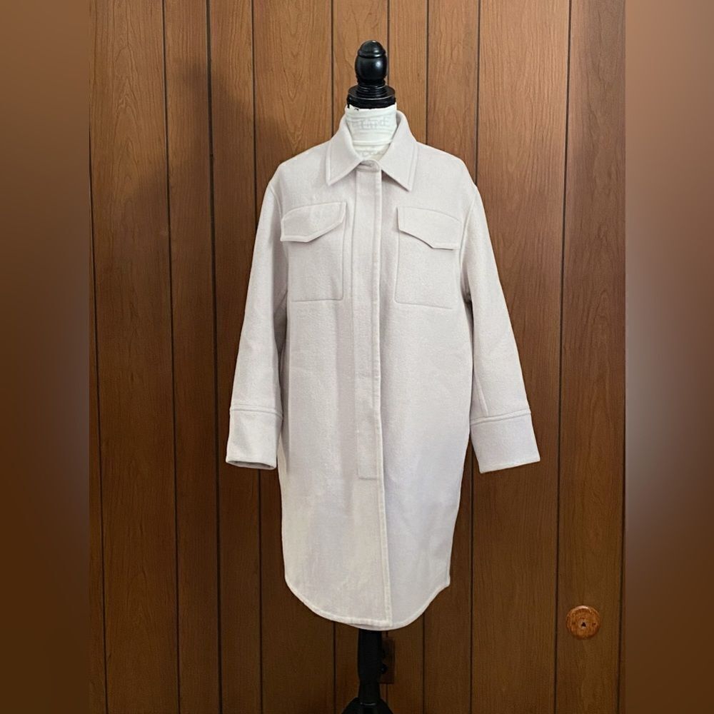 Vince Brushed Wool Shirt Coat size M